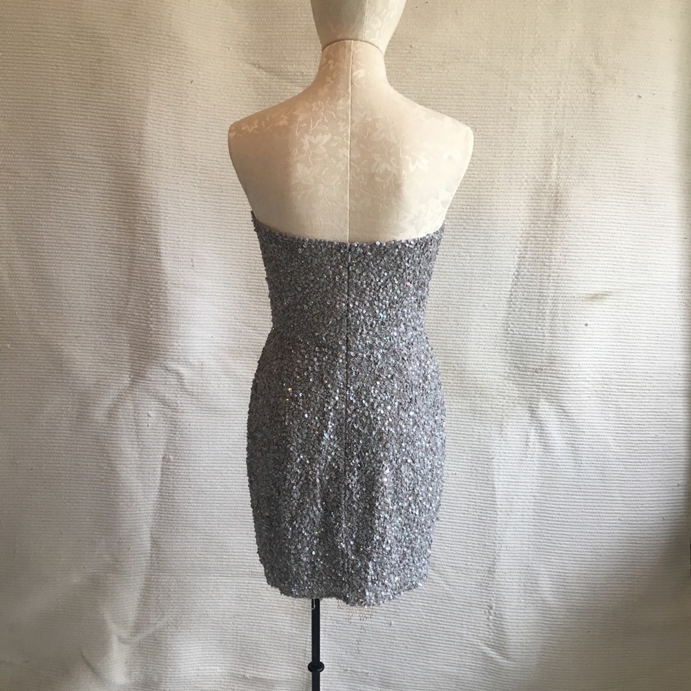 Parker 💋LAST CHANCE💋Glam Silver Grey Party Gown - Picture 4 of 7
